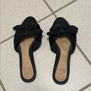 Connie Black Bow Mules
